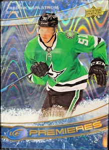 2022-23 UD Ice #207 Fredrik Karlstrom Ice Premieres 231/399 Dallas Stars - Picture 1 of 3