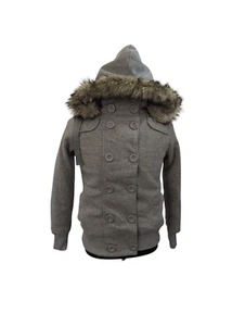 Chaqueta de mujer con capucha de piel falsa talla S - Imagen 1 de 7