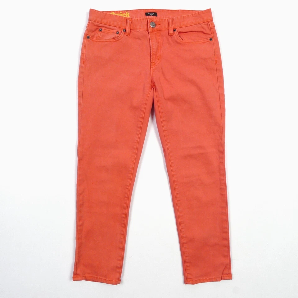 Pantalones de mezclilla al tobillo para mujer J CREW DENTHPICK talla 28 algodón spandex longitud 25" mandarina Foto 1 de 4