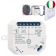 LoraTap Interruttore Tapparelle WiFi, Modulo Comando per Tapparelle Elettriche,