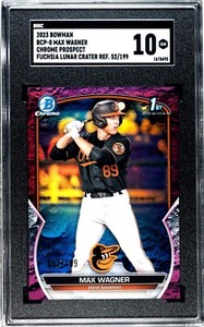 Max Wagner Bowman Chrome 1st /199 Lunar Crater Fuchsia BCP-9 2023
