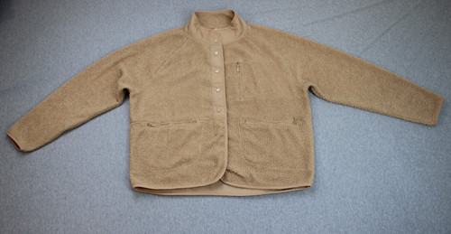 UNDERCOVER Giacca rosa Victoria's Secret donna grande marrone chiusura a scatto finto collo sherpa pile