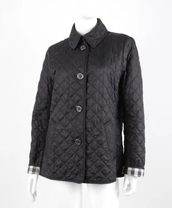 Damen Burberry Brit Schwarz Polyester Steppjacke Gr. M 175/92A Nova Check - Bild 1 von 17