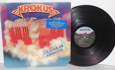 KROKUS Change Of Address LP 1986 Arista Records AL8-8402 Heavy Metal Vinyl - Image 1 of 4