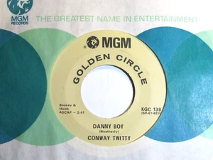CONWAY TWITTY * 45 * Danny Boy / Mona Lisa * 1959 * Near MINT/ MINT Vinyl RI #2 - Picture 1 of 1