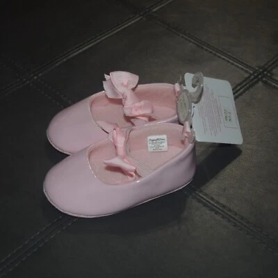 ¡Nuevo con etiquetas! ZAPATOS STEPPING STONE Bebé Niñas Talla 4 (9-12m) Rosa Suave Mary Janes Foto 1 de 4