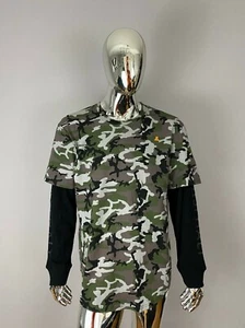 ASPHALT YACHT CLUB Mens Graphic Camouflage Long Sleeve T-Shirt Size S - Picture 1 of 5