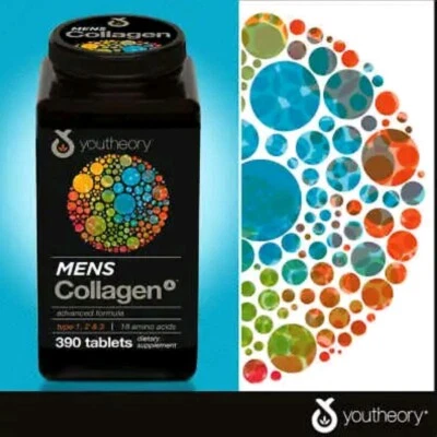 youtheory Mens Collagen Advanced Formula, 390 Tablets ~ Free Shipping - Image 1 of 3