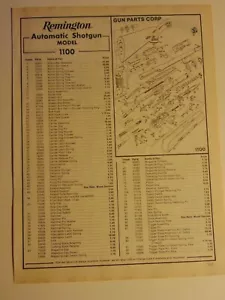 REMINGTON Mdl 1100 Auto SHOTGUN Schema assemblaggio ricambi anni 90 catalogo stampa annuncio - Foto 1 di 1