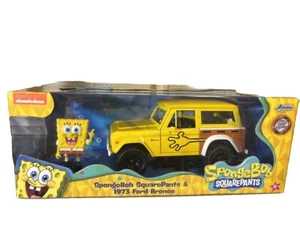 1973 FORD BRONCO & SPONGEBOB FIGURE "SPONGEBOB SQUAREPANTS" 1/24 BY JADA 35467 - Picture 1 of 6