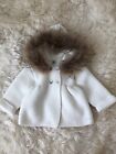 Pangasa Baby Spanish Instagram Real Fur Hooded Knit Jacket Coat 9-12M Excellent!