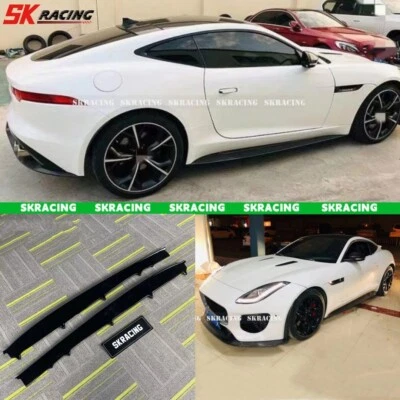 碳纤维/光泽黑色侧裙侧裙唇罩适用于捷豹 F 型 14-20 — 第 1/4 张图片