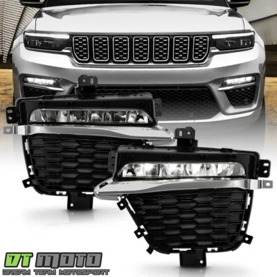For 2022-2024 Jeep Grand Cherokee w/ Two-Row LED Fog Lights Driving Lamps Pair - Image 1 of 4