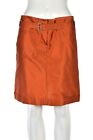 'S Maxmara Skirt Size 6 Orange Metallic A-Line Silk Above Knee Casual