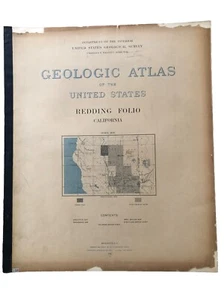 Antique 1906 US Geological Atlas Redding California Folio Maps - Picture 1 of 6