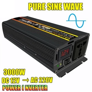 3000 W Peak Pure Sine Wave Inverter di potenza DC 12 V a AC 220 V convertitore display LCD - Foto 1 di 12