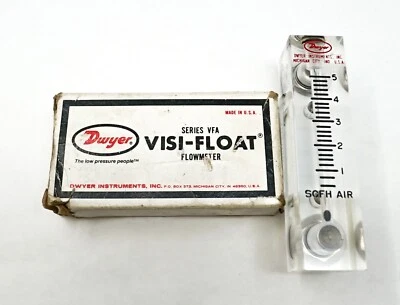 Dwyer Visi-Float [VFA-3] 流量计 (2 英寸比例,0.6-5 SCFH 空气) 全新!! — 第 1/4 张图片