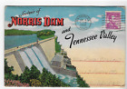 VINTAGE-POSTCARD FOLDER-NORRIS DAM AND TENNESSEE VALLEY