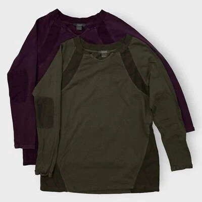 Lot of 2 Natural Reflections Women's L Tunic Sweatshirts Olive Green/Purple Pre- - Image 1 of 4