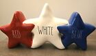 Rae Dunn 4th Of July Red White Blue Stars Ceramic Tabletop Décor