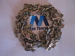 100 x HEAT RESISTANT HIGH TEMPERATURE UNINSULATED SPADE TERMINAL CONNECTOR 6.3mm - Picture 1 of 1