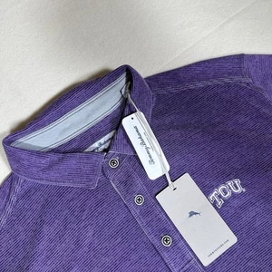 Tommy Bahama Poloshirt TCU Large neu mit Etikett Sport Paradiso Cove Texas Christian Grape - Bild 1 von 10