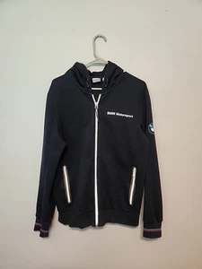 Puma BMW Motorsport Full Zip Navy Blue Tech Hoodie Taped seems men medium EUC! - Picture 1 of 12
