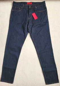 NWT Carolina Herrera Mens Dark Wash Stretch Denim Straight Leg Jeans Portugal 34 - Picture 1 of 12