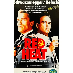 RED HEAT MOVIE VINTAGE VHS CASSETTE 1988 GERMAN LANGUAGE - Picture 1 of 3