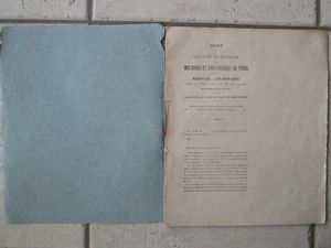 Projet d'une société anonyme des MEUNERIES ET DES BOULANGERIES DE PARIS, ca1865. - Picture 1 of 8