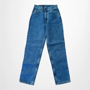 VINTAGE Levis Boys Slim Fit 550 Jeans 12 Blue Denim Relaxed Thigh Orange Tab - Picture 1 of 7