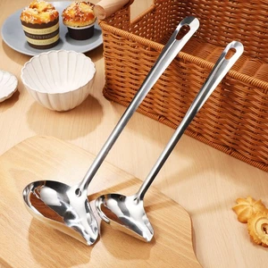 Set da portata 2 pezzi cucchiaio per salsa in acciaio inox cucchiai da mestolo per salsa - Foto 1 di 12