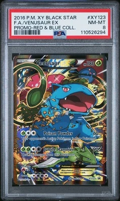 PSA 8 - Venusaur EX XY123 Black Star Promo Pokemon XY Red & Blue Collection 2016 - Image 1 of 3