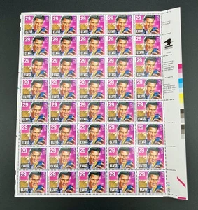 Vintage Elvis Presley 29¢ Stamp Sheet 1993 USPS Full 40 Count Mint Unused USA - Picture 1 of 2