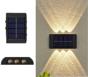 Aplique de pared con energía solar al aire libre resistente a la intemperie jardín villa iluminación decorativa... - Imagen 1 de 1