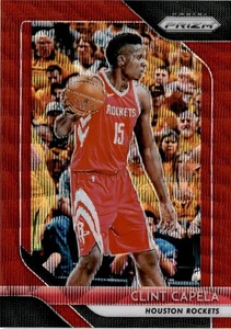 2018-19 Panini Prizm #74 Clint Capela Ruby Wave Houston Rockets - Picture 1 of 2