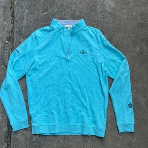 Scotty Cameron Peter Millar Med 1/4 zip corona blu - Foto 1 di 5