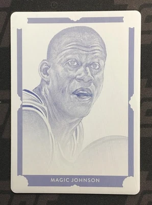 Placa de impresión magenta Magic Johnson 2021 hoja arte del deporte 1/1 LAKERS Foto 1 de 2