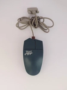VINTAGE MICROSOFT HOME MOUSE-SERIAL 61401 9 PIN PLUG TEAL/ Blue - Picture 1 of 5
