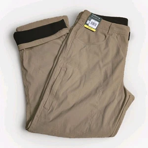 Orvis NWT 32x29 Fleece Lined Khaki Tan Pants Nylon Outdoor Hiking NEW - Picture 1 of 6
