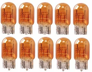 10x 7444 AMBER STOCK TAIL LIGHT T20 BRAKE STOP TURN SIGNAL Yellow BULBS 7444NA - Picture 1 of 2