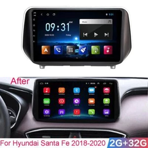 Stereo GPS Wifi 2+32GB For Hyundai Santa Fe 2018-2020 10" Android 10.0 Car Radio - Picture 1 of 11