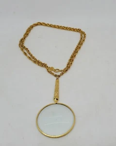 "Vintage ""ACCESSOCRAFT N.Y.C.""" Collana Catena Ciondolo Ingrandimento~Pls Leggi Desc - Foto 1 di 6