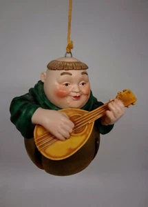 Dept 56 Merry Makers Martin the Mandolinist Porcelain Monk Ornament Orig Box - Picture 1 of 7