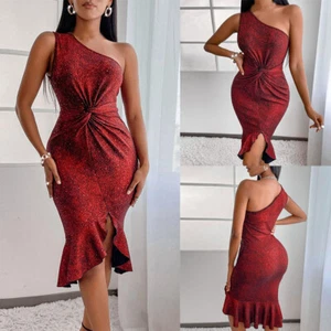 Sexy Women Party Evening Gowns Business Bodycon Skater Sleeveless Dress Cocktail - Picture 1 of 6