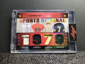 2022 LEAF Arthur Ashe (Sleeve?) & Jack NICKLAUS (Mark?) Game Match USED MJ#23/25