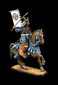 Soldado de hojalata samurái montado coleccionable, XVI-XVII cc. Japón - Imagen 1 de 7