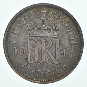 Roughly the Size of a Dime 1944 Great Britain 6 Pence World Silver Coin *976 - Picture 1 of 3