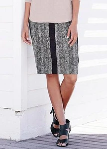 KALEIDOSCOPE BLACK & GREY ANIMAL PRINT SKIRT SIZE 20 NEW - Picture 1 of 3