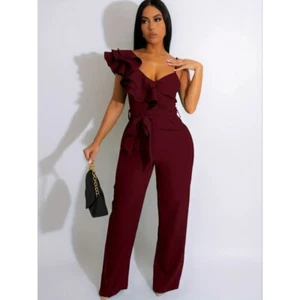 Sleeveless V-Neck Womens One Piece Jumpsuits | Romper Wide Leg Pant|Sexy Party - Picture 1 of 31